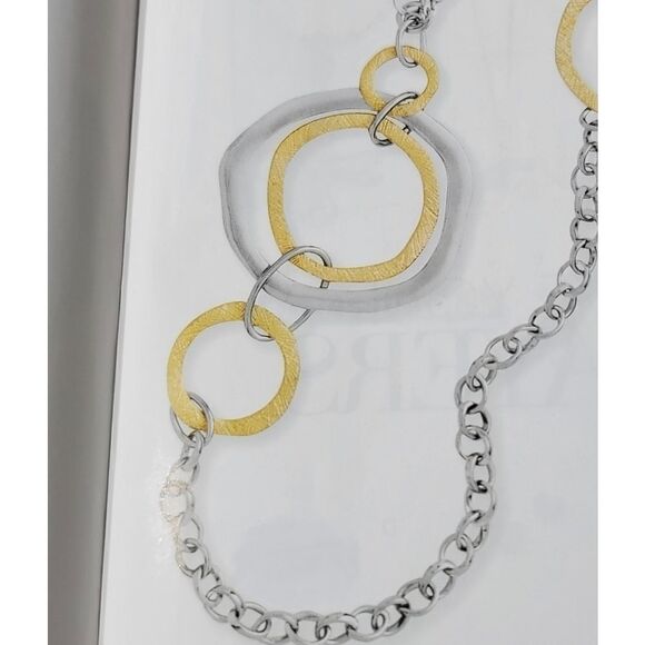 Premier Designs necklace & bracelet mixed metals - Picture 4 of 15